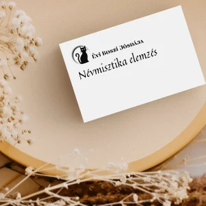 Névmisztika, névjegy asztalon