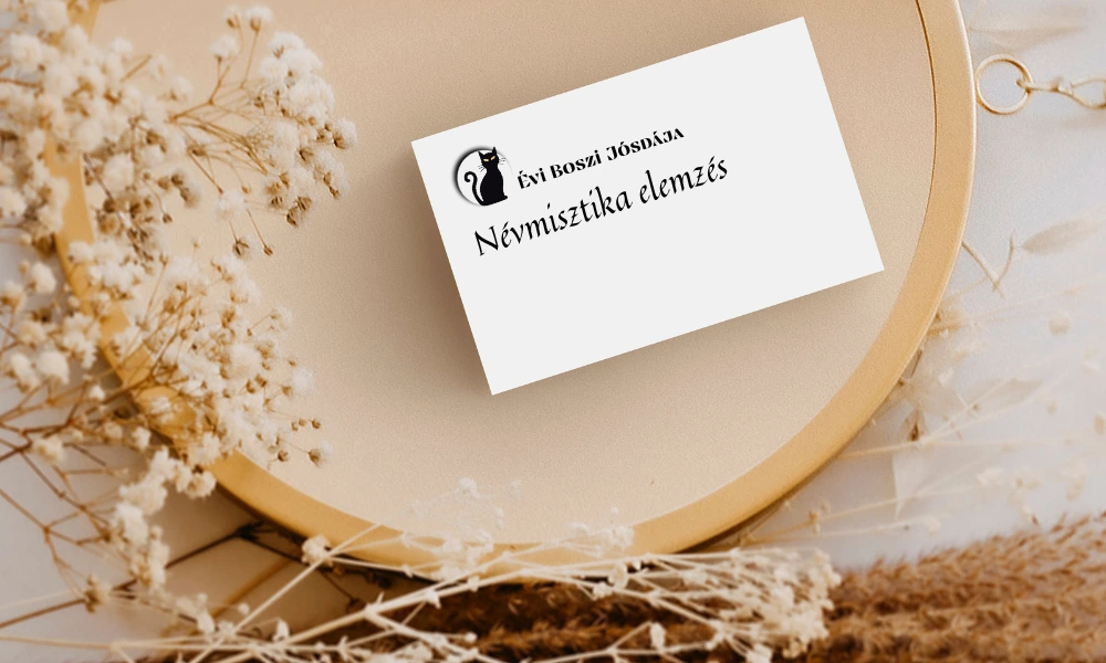 Névmisztika, névjegy asztalon